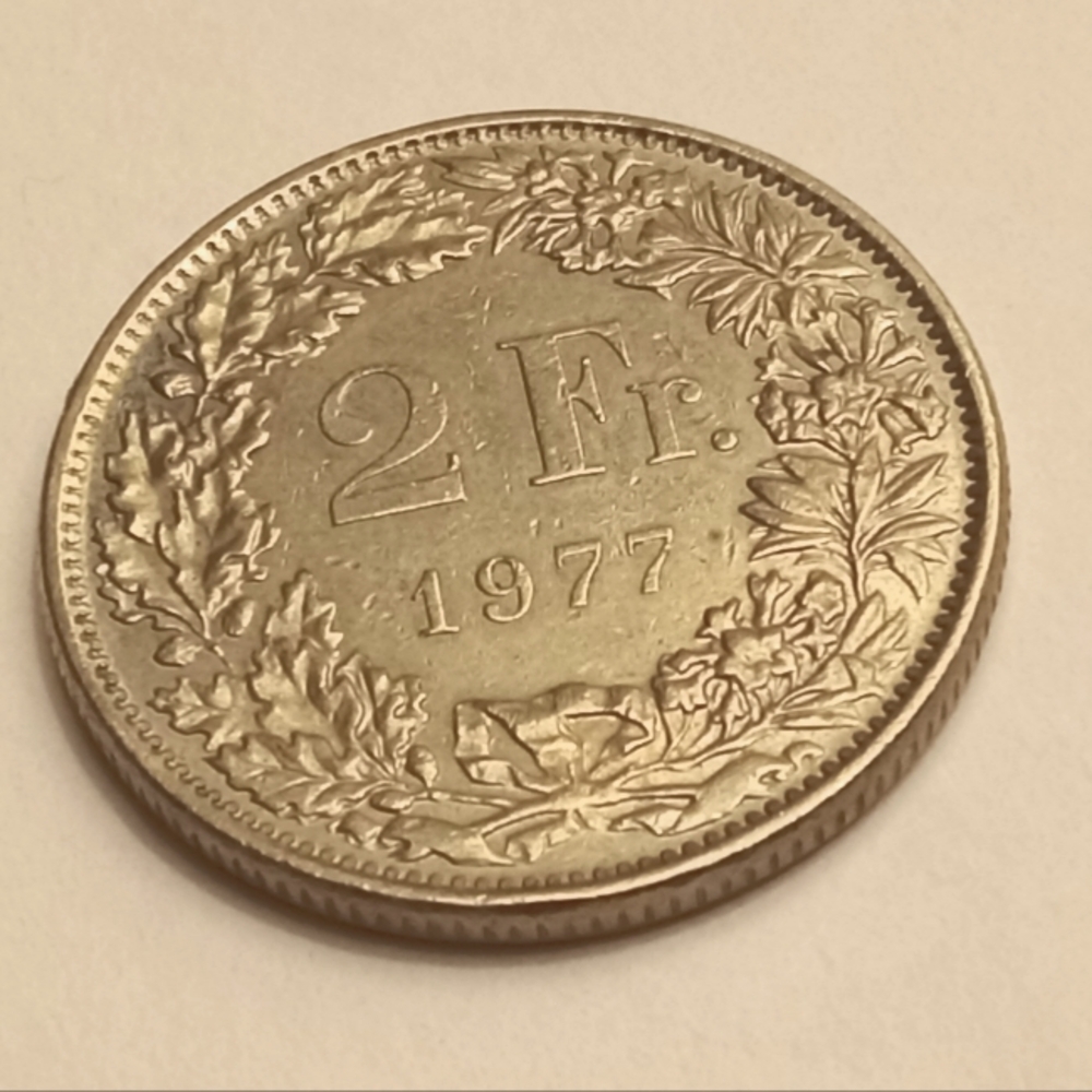 Switzerland 2 Francs 1977 Coin